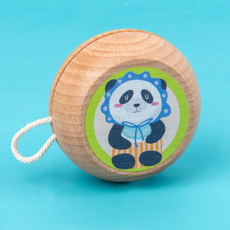 Wooden yo-yo toys for children and boys yo-yo wooden yoyo ball stall toys wholesale supply Yunhe County