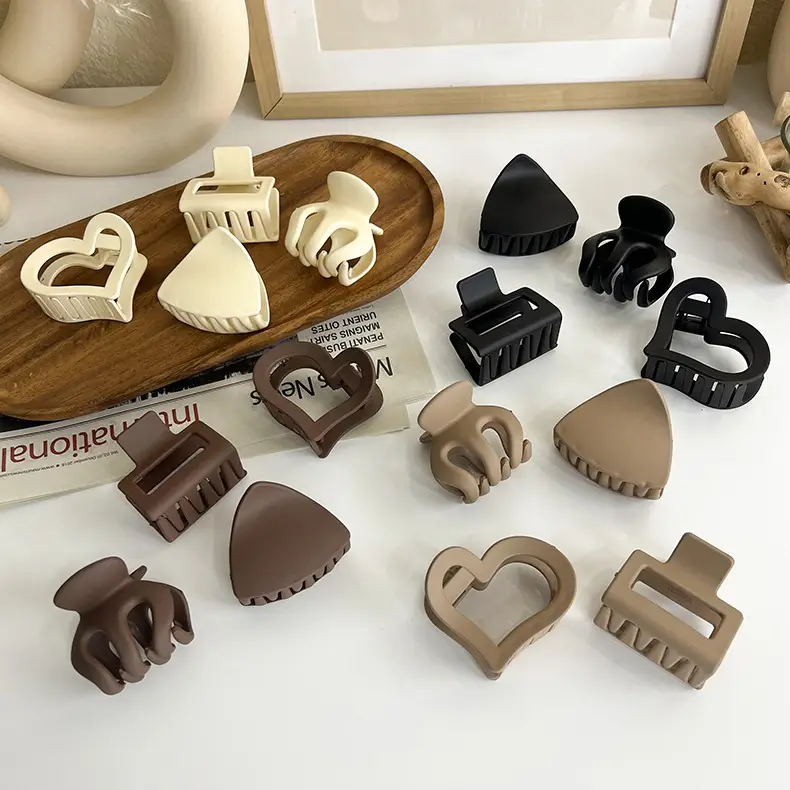Autumn Winter Hair Clips Milk Tea Brown Cream - Image 13