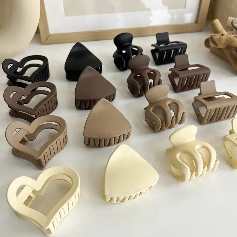 Autumn Winter Hair Clips Milk Tea Brown Cream - Image 14