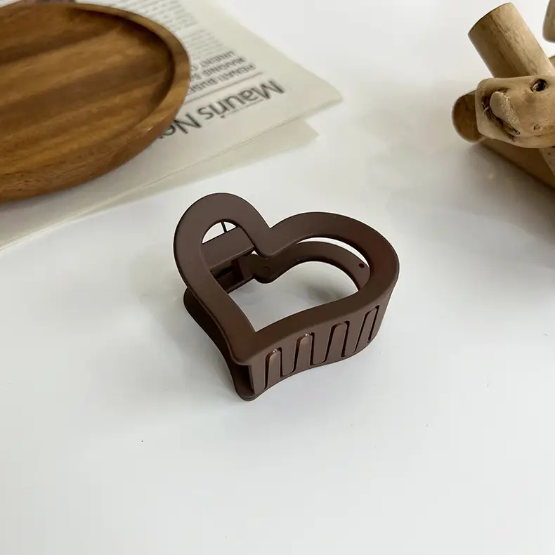 Autumn Winter Hair Clips Milk Tea Brown Cream - Image 3