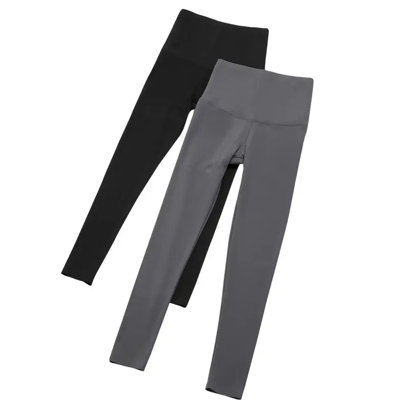 Women's Black High-Waist Tight-Fitting Leggings with Butt-Lifting Design