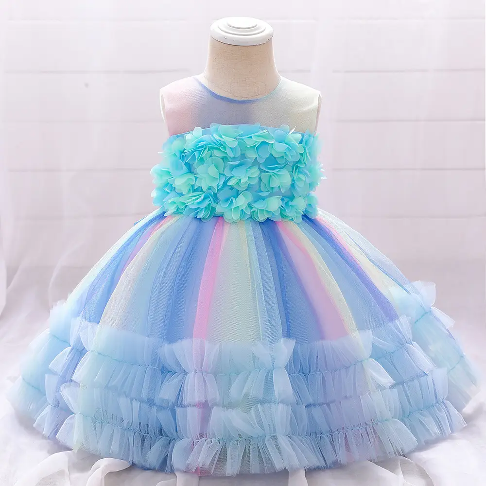 Princess Dress for Baby Girl Birthday Fashionable Mesh Dress - Image 2