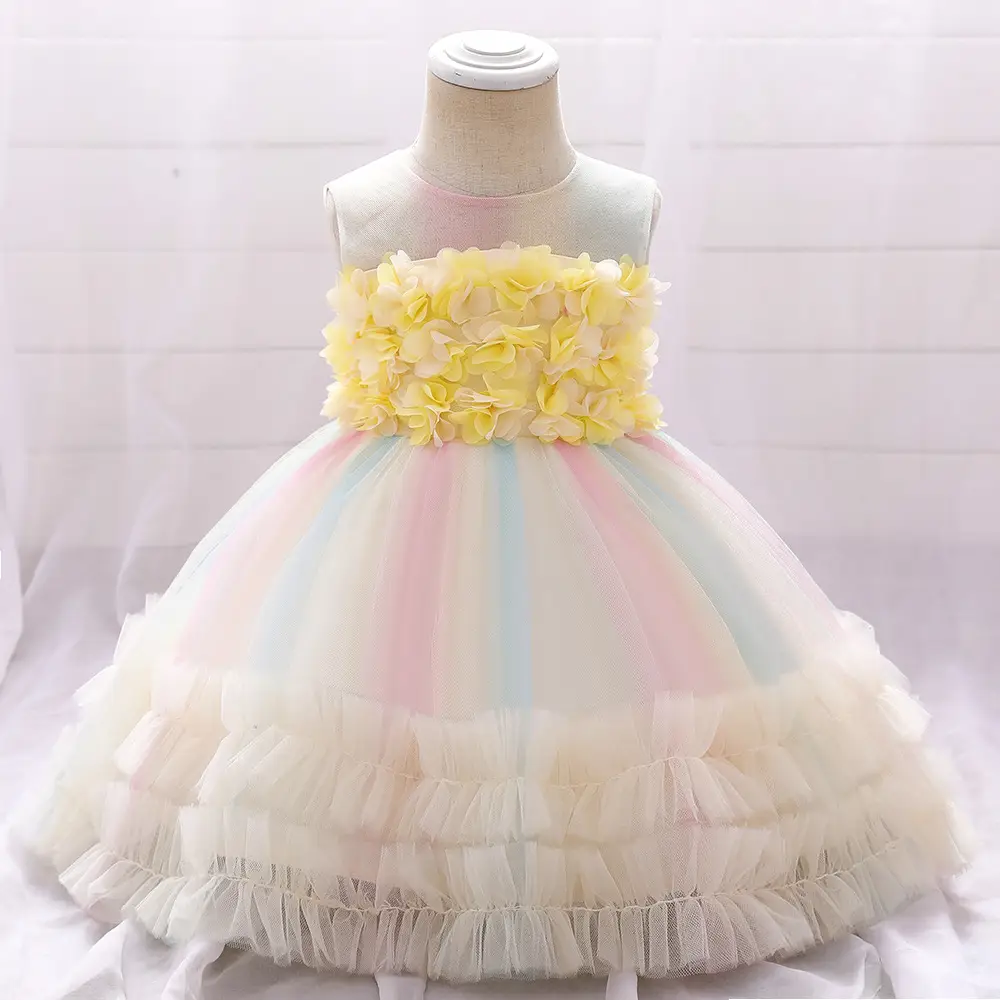Princess Dress for Baby Girl Birthday Fashionable Mesh Dress - Image 5