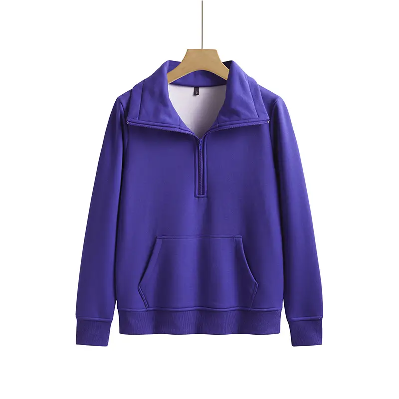 Women Fleece Hoodie Purple Korean Style 2025 - Image 3