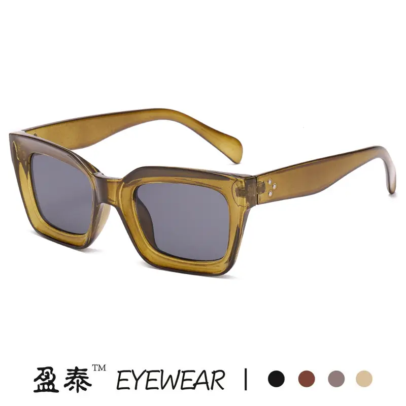 Brown Brown Retro Box Ins Sunglasses 17050 - Image 10