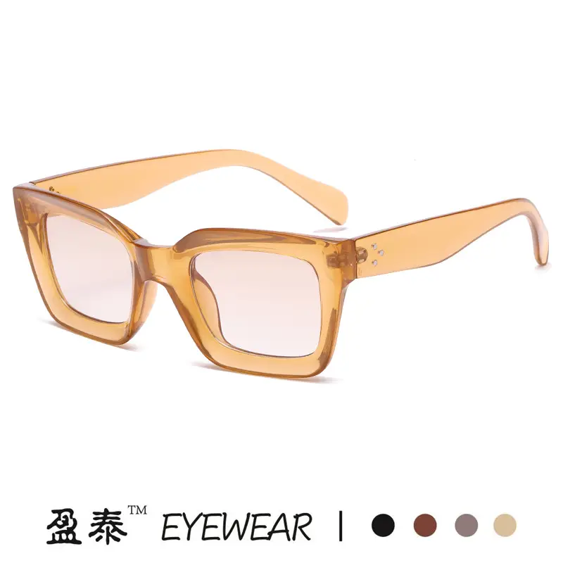 Brown Brown Retro Box Ins Sunglasses 17050 - Image 11