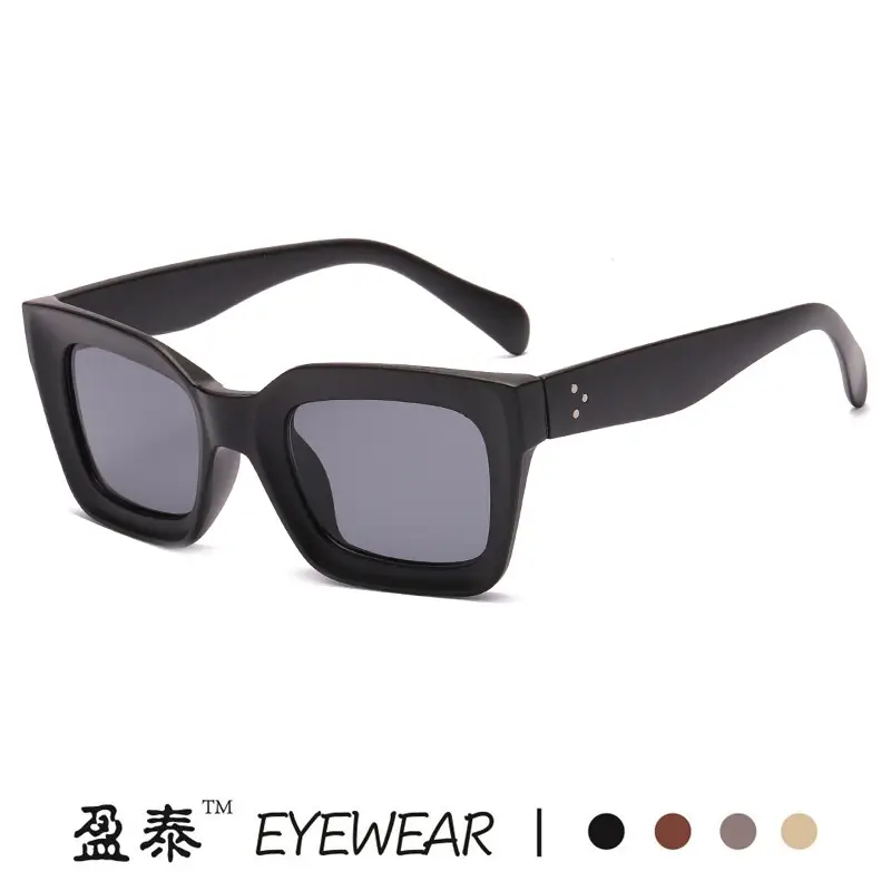 Brown Brown Retro Box Ins Sunglasses 17050 - Image 12