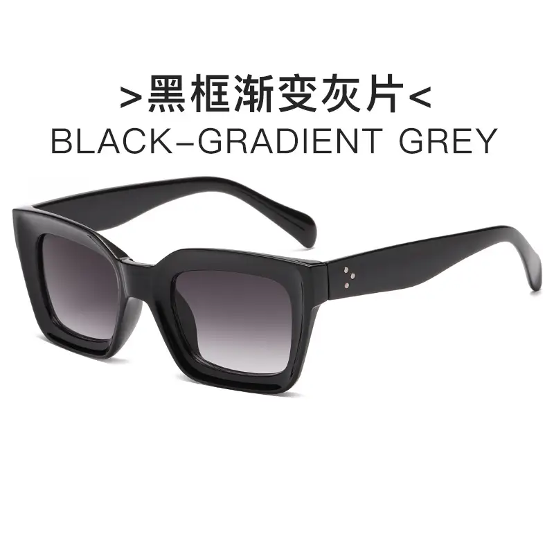 Brown Brown Retro Box Ins Sunglasses 17050 - Image 3