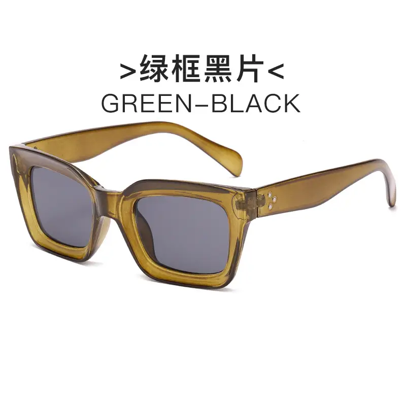 Brown Brown Retro Box Ins Sunglasses 17050 - Image 6