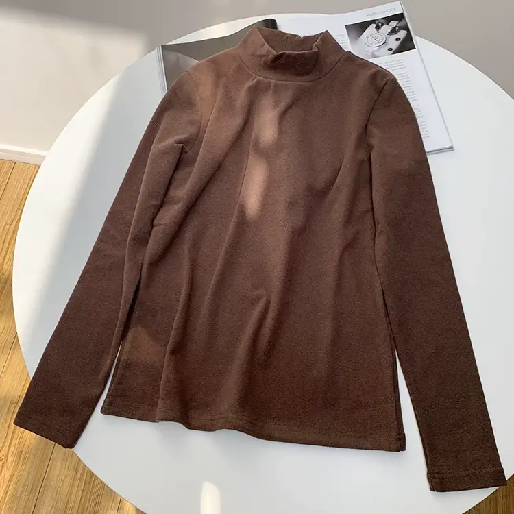 Black Half Turtleneck German Velvet Shirt for Women 2025 — feature 11