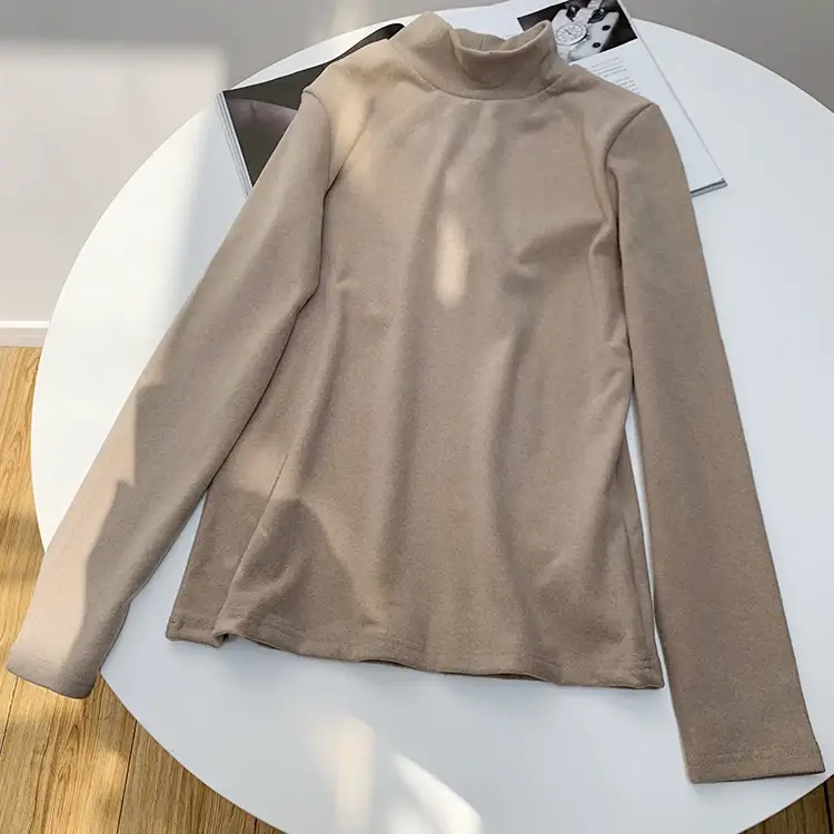 Black Half Turtleneck German Velvet Shirt for Women 2025 — feature 15