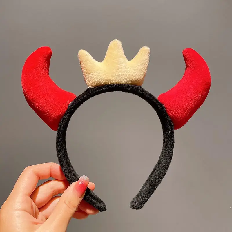 Red Pearl Pom Pom Tassel Headband for Girls