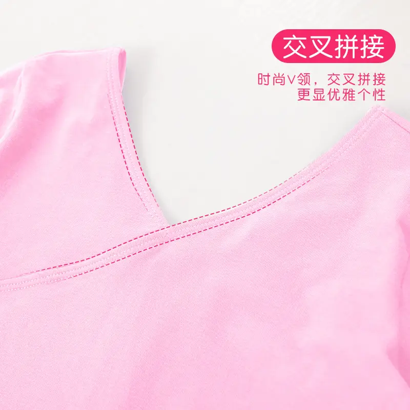 Girls Black V-Neck Dance T-Shirt Set - Image 16
