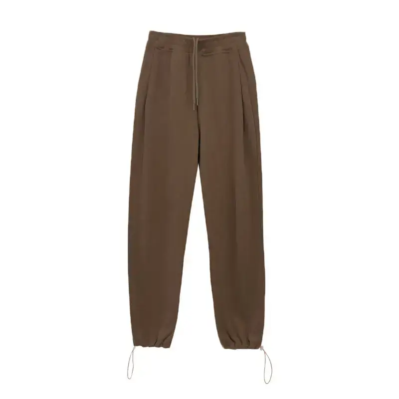 Women White Knitted Cotton Street Sports Pants - Image 24