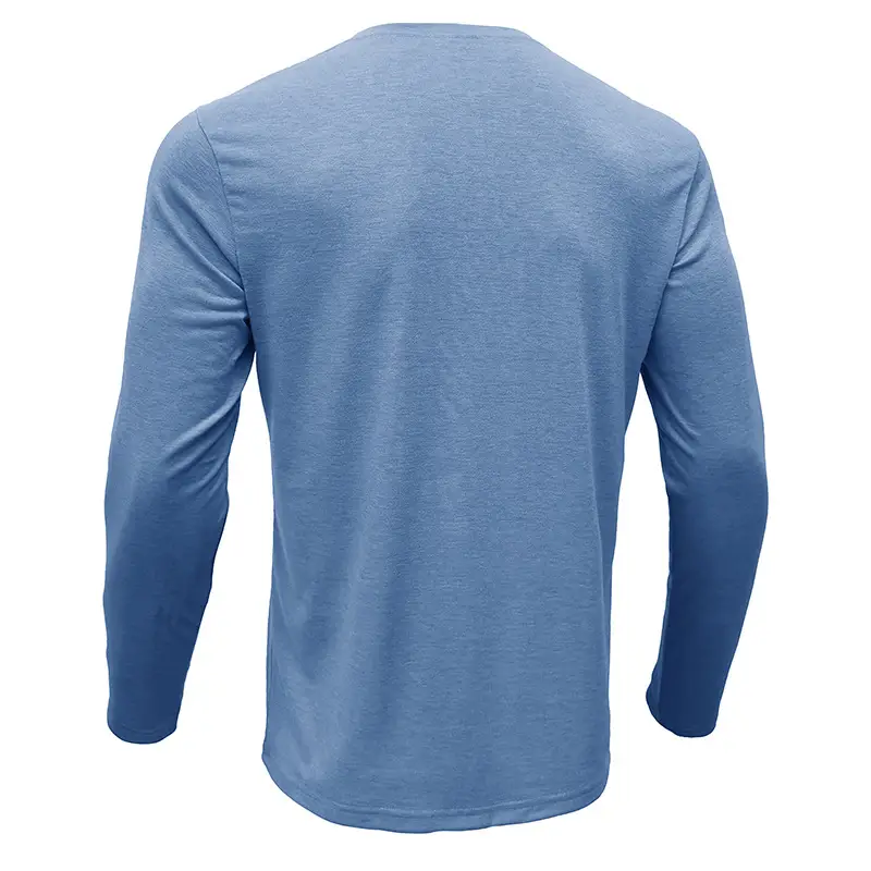 Men's Long Sleeve Round Neck T-Shirt Olive Green — feature 21