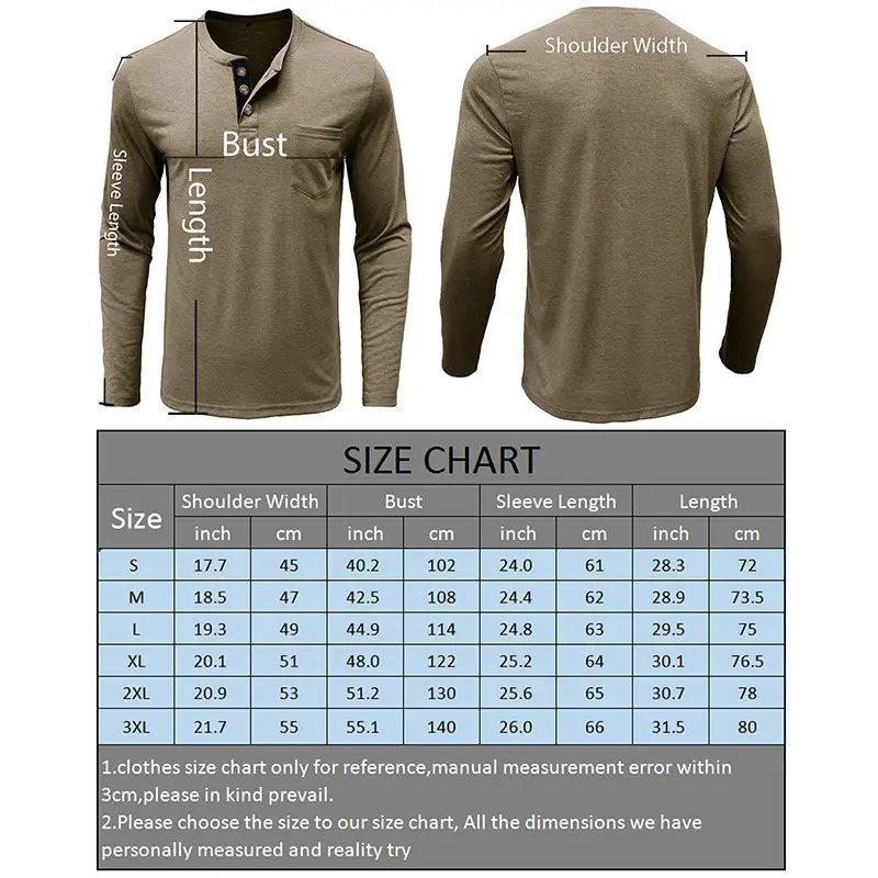 Men's Long Sleeve Round Neck T-Shirt Olive Green — feature 4