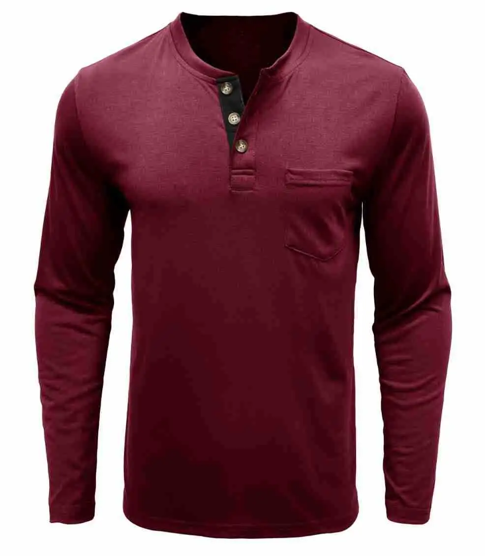 Men's Long Sleeve Round Neck T-Shirt Olive Green - Image 11