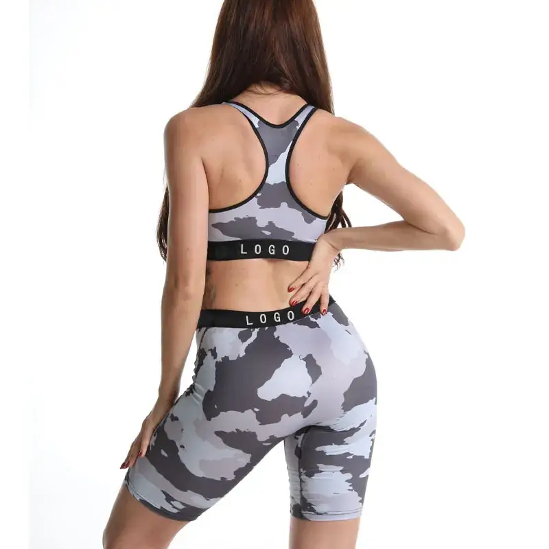 Girls' Digital Printed Sports Bra Set Purple - Image 9
