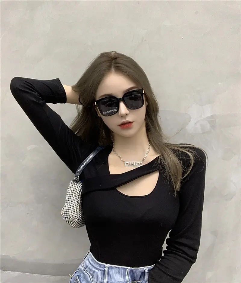 2023 New Cut Out T-Shirt Women Long Sleeve Slimming — feature 11