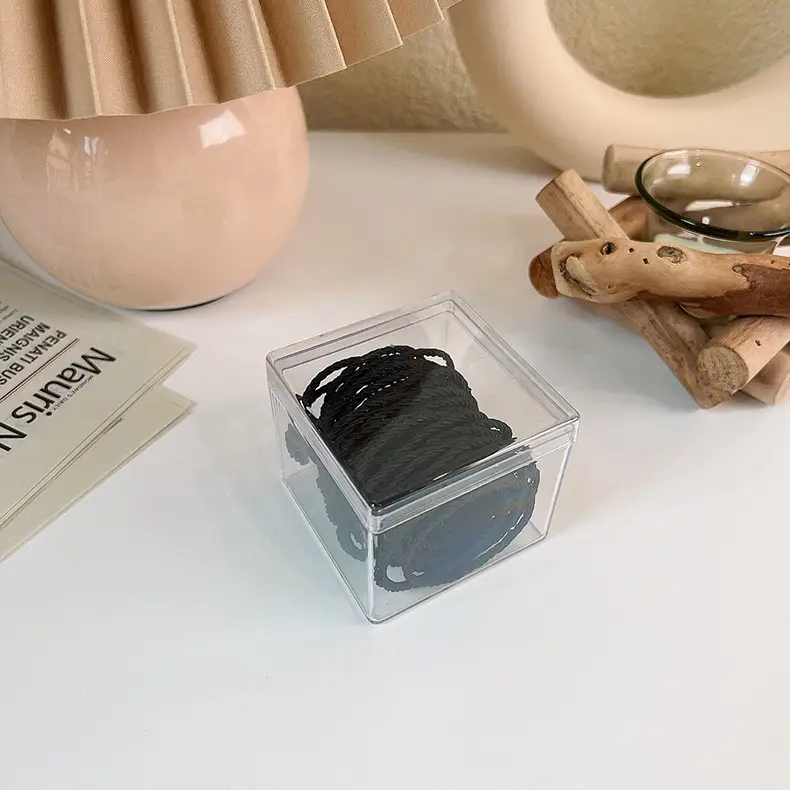 Canned Hair Ring Storage Box 50 Pcs Rubber Accessory Holder