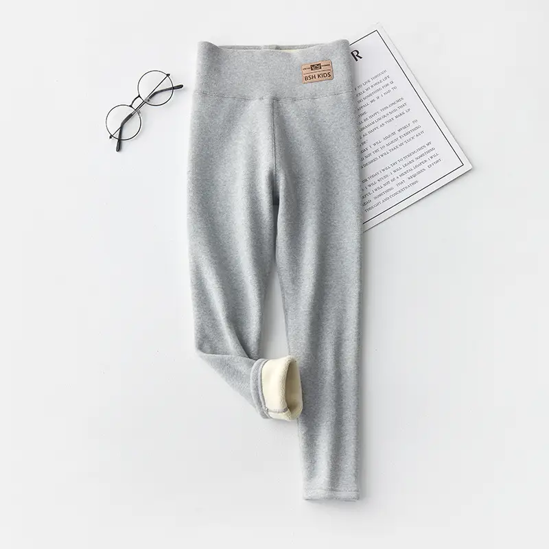 Girls Velvet Leggings Warm Thick Winter Pants - Image 4