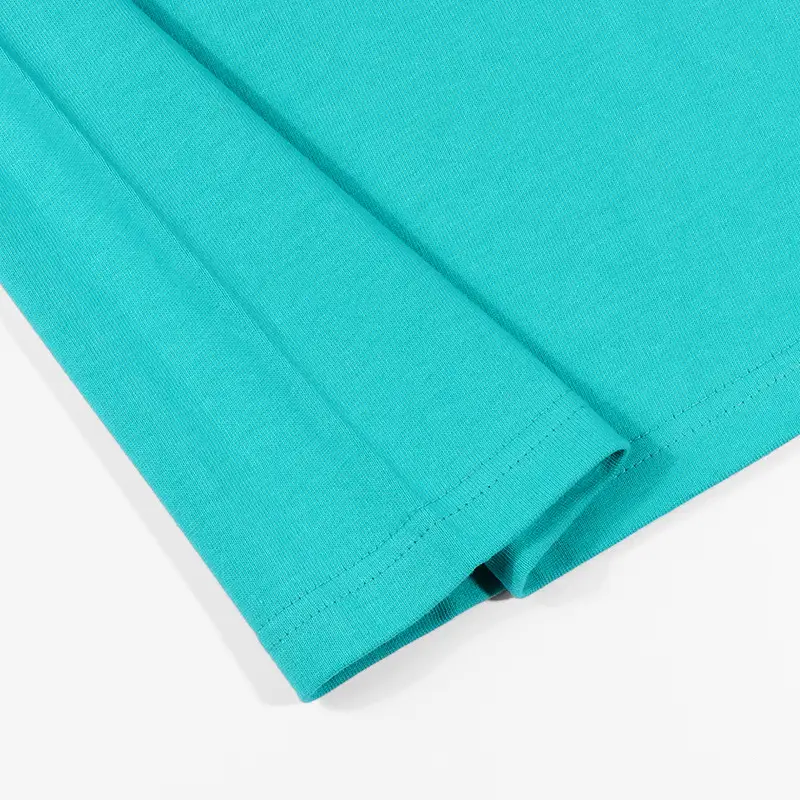 Men Long Sleeve Cotton T-Shirt Tiffany Blue Mint Green White - Image 10