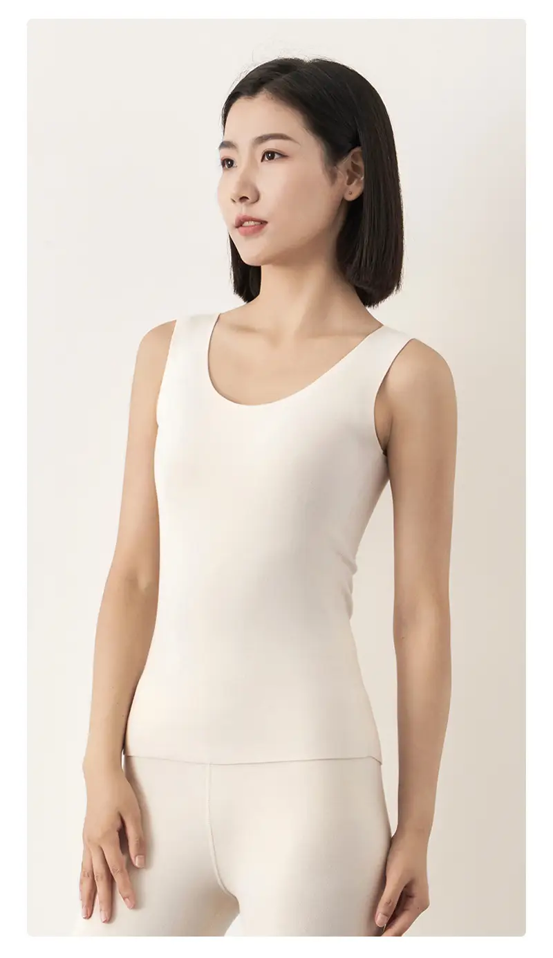 Women's Purple Thermal Sleeve Vest Slim Fit Round Neck — feature 15