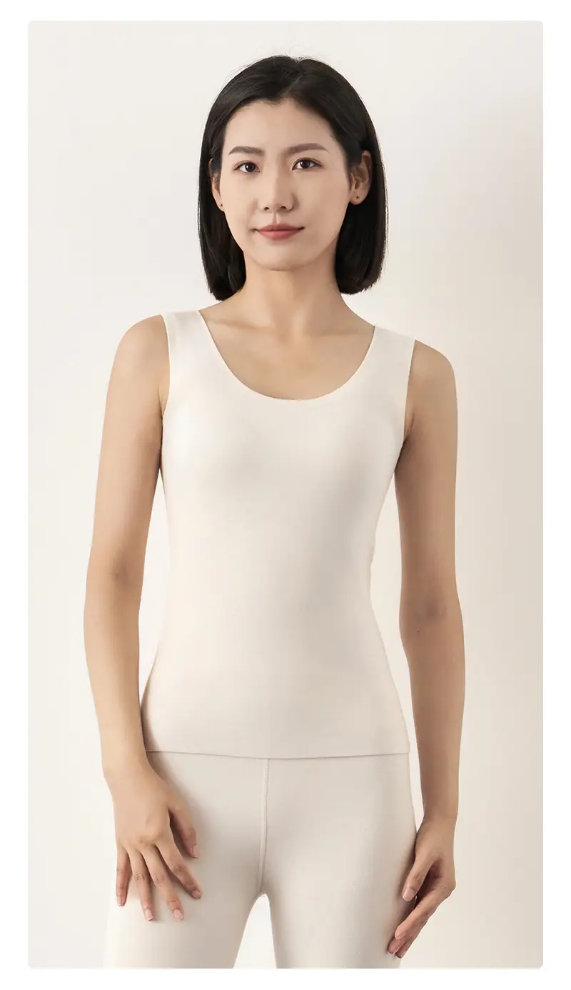 Women's Purple Thermal Sleeve Vest Slim Fit Round Neck — feature 16