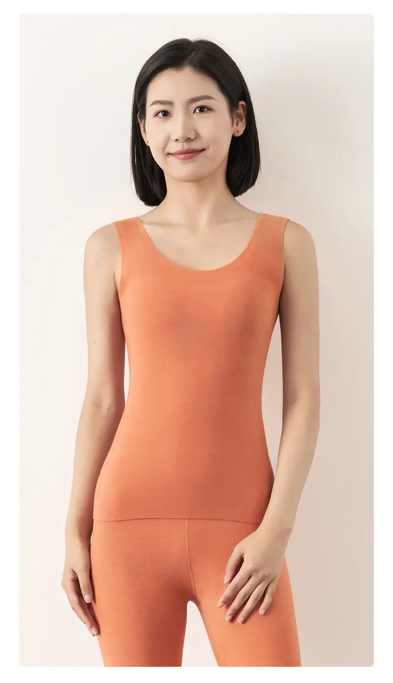 Women's Purple Thermal Sleeve Vest Slim Fit Round Neck — feature 18
