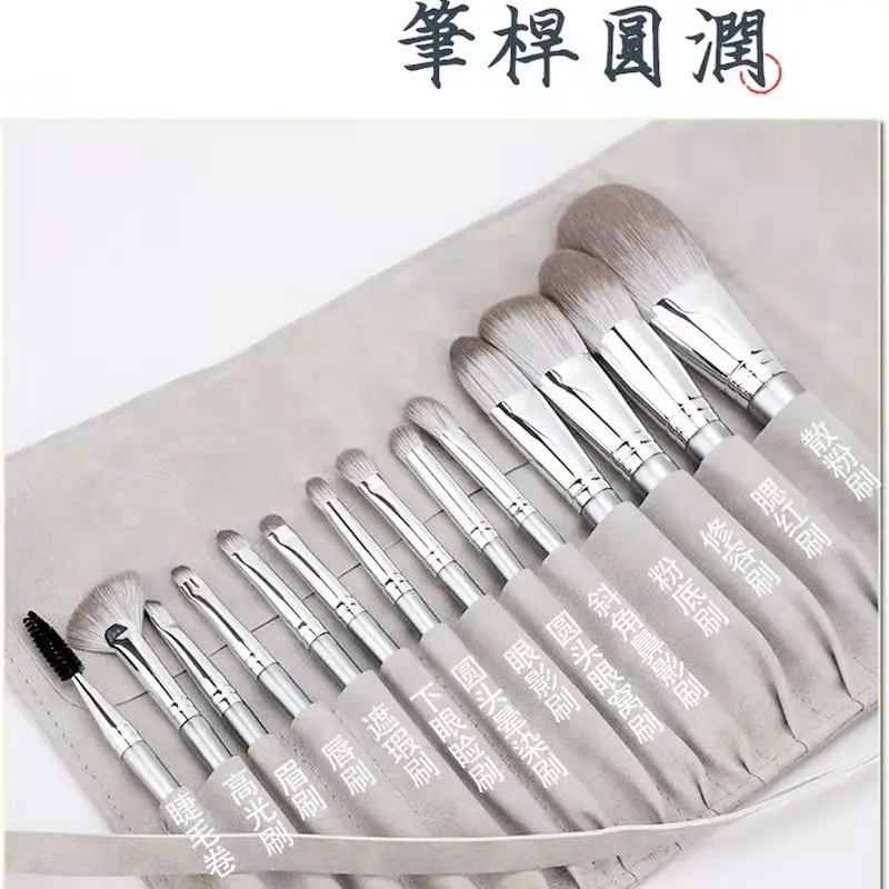 Gray Makeup Brushes Set for Makeup Artists - Image 5