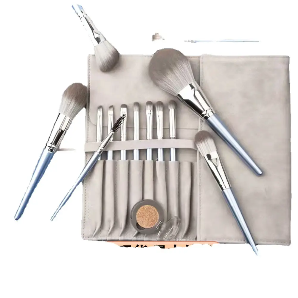 Gray Makeup Brushes Set for Makeup Artists - Image 7