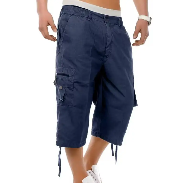 Men's 7-Pocket Cargo Pants Olive Green Military Style - Image 4
