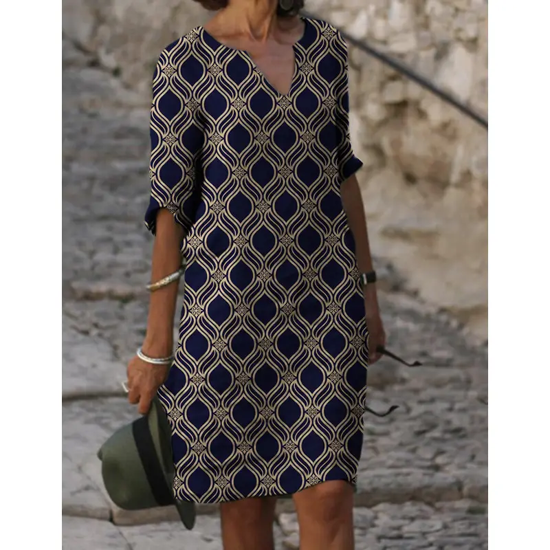2021 Printed Loose Bamboo Fiber Women's Kurta - Image 5