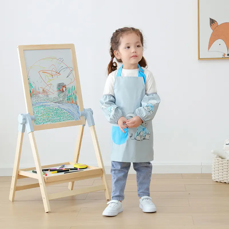 Kids Waterproof Painting Apron Blue 2-4Yrs