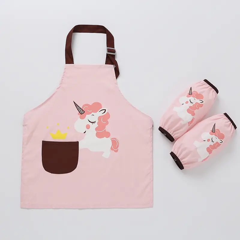 Kids Waterproof Painting Apron Blue 2-4Yrs