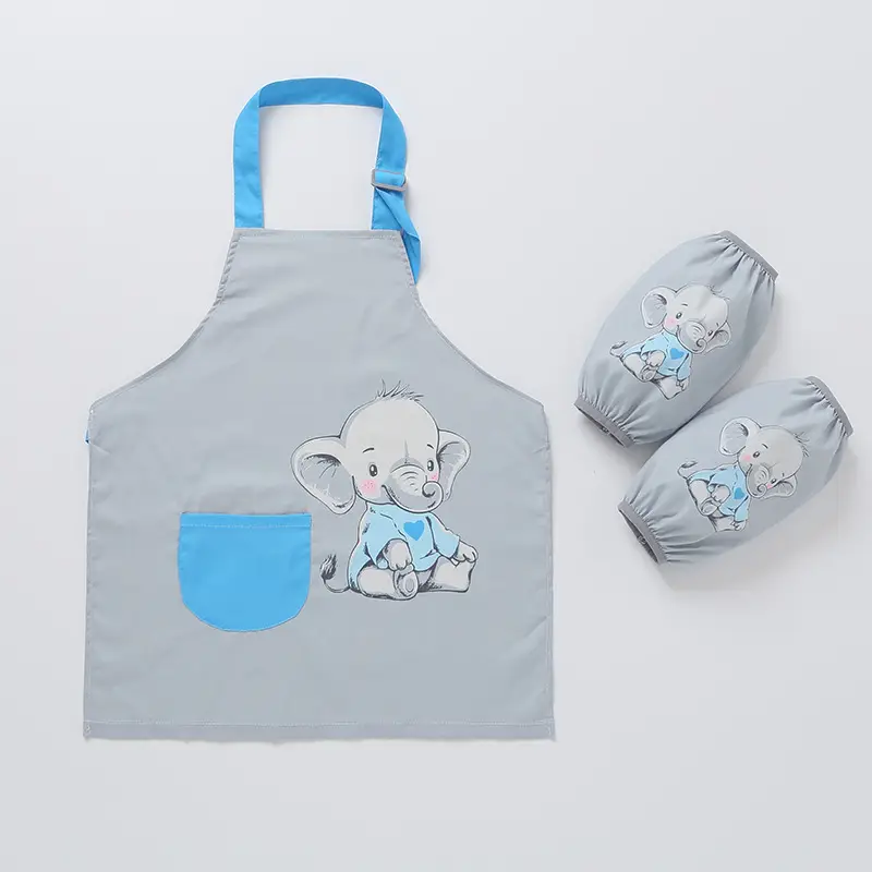 Kids Waterproof Painting Apron Blue 2-4Yrs