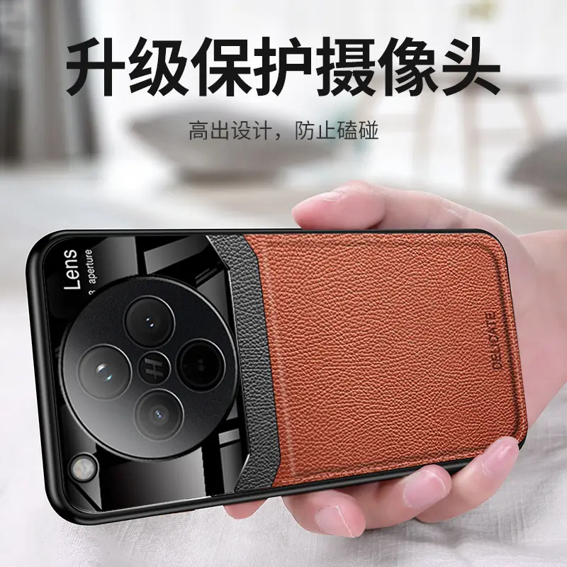 Oppo Reno15 Leather Protective Case Business Black