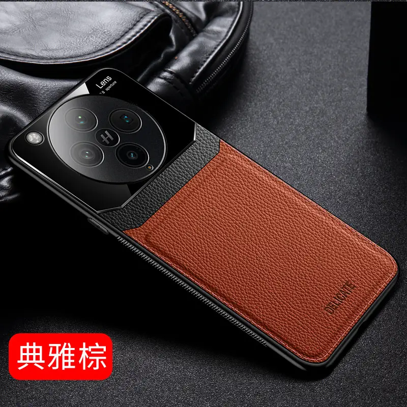 Oppo Reno15 Leather Protective Case Business Black