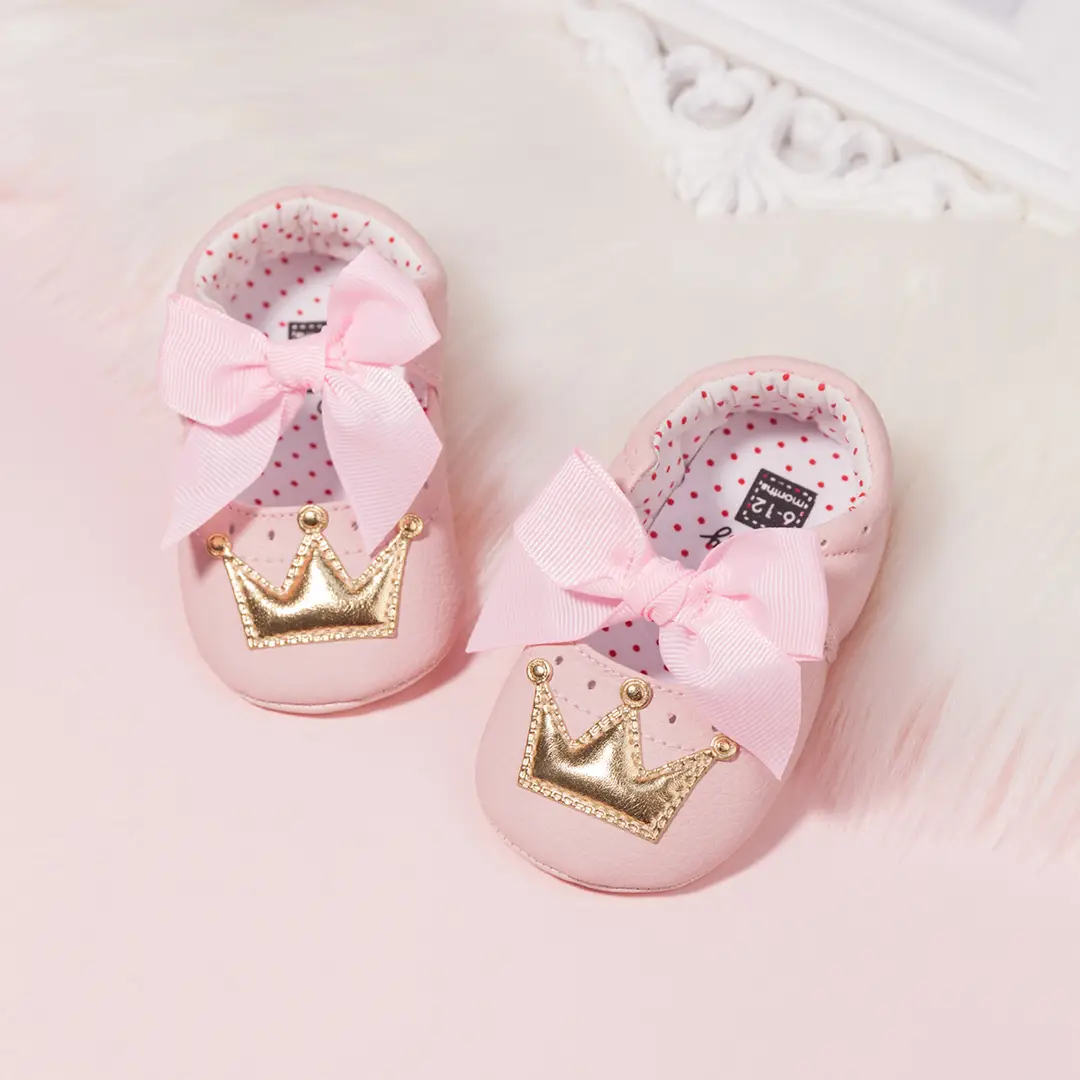 Cross-Border New Style Pink Princess Bow Non-Slip Soft Bottom Baby Shoes Toddler Shoes Baby Shoes — feature 5