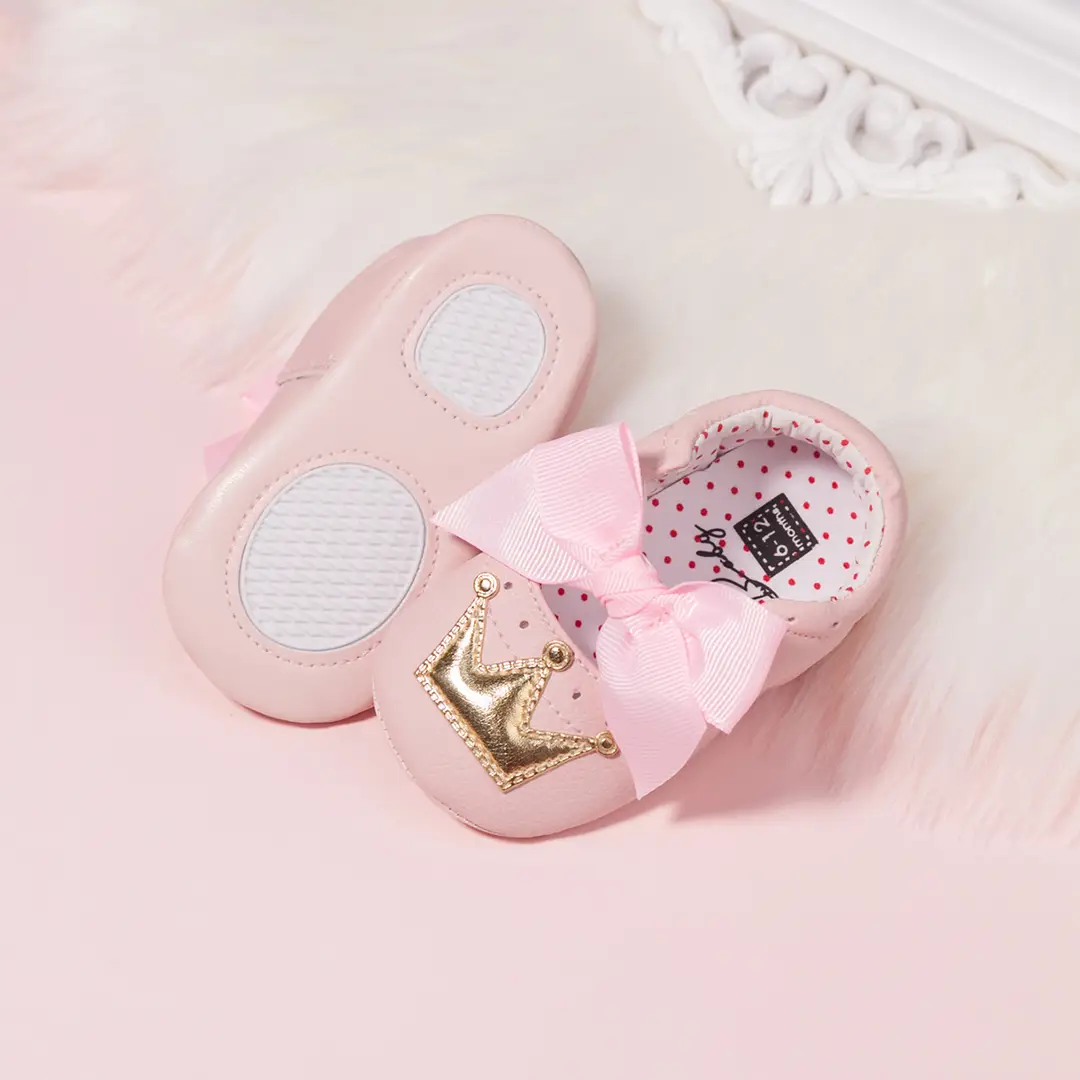 Cross-Border New Style Pink Princess Bow Non-Slip Soft Bottom Baby Shoes Toddler Shoes Baby Shoes — feature 6