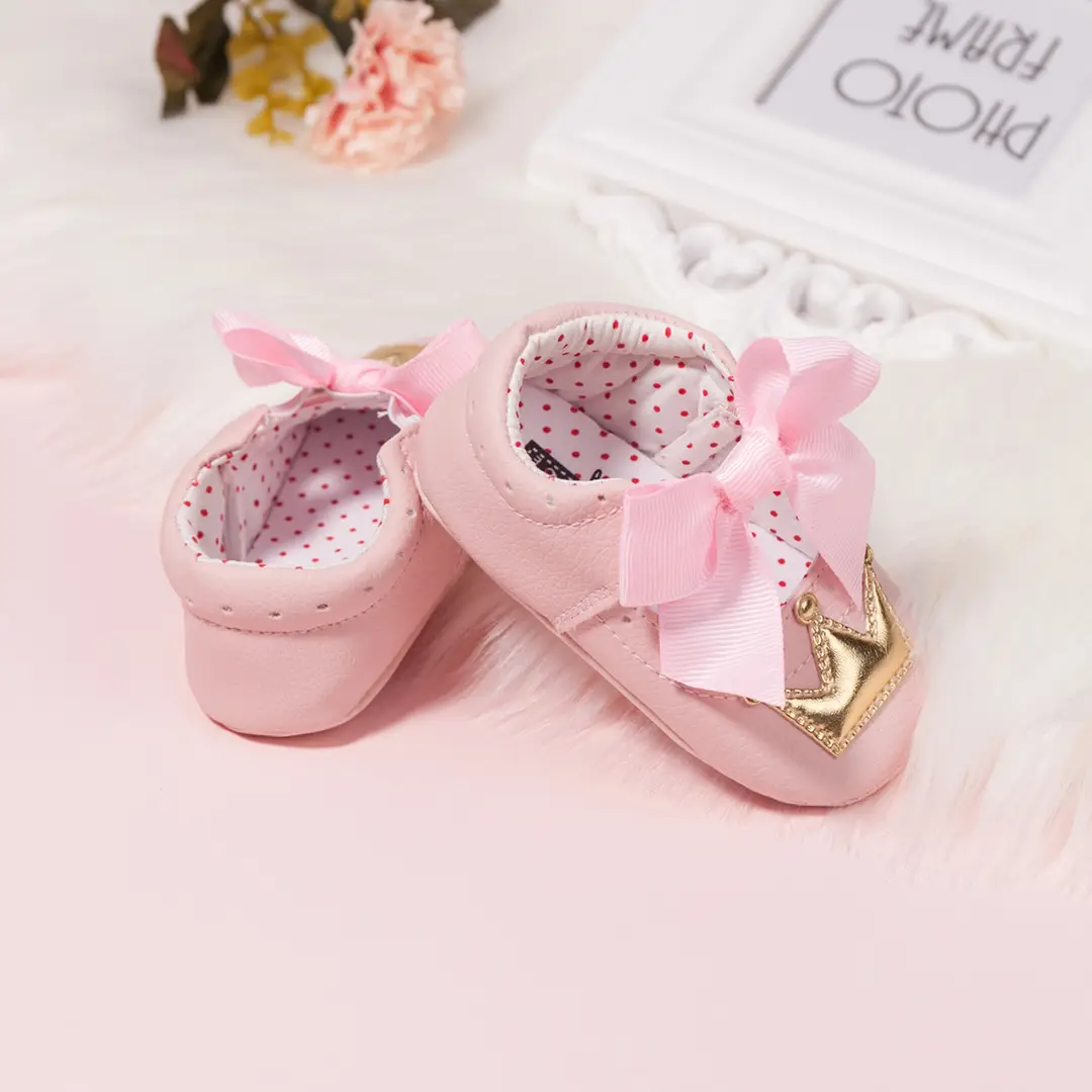 Cross-Border New Style Pink Princess Bow Non-Slip Soft Bottom Baby Shoes Toddler Shoes Baby Shoes — feature 7