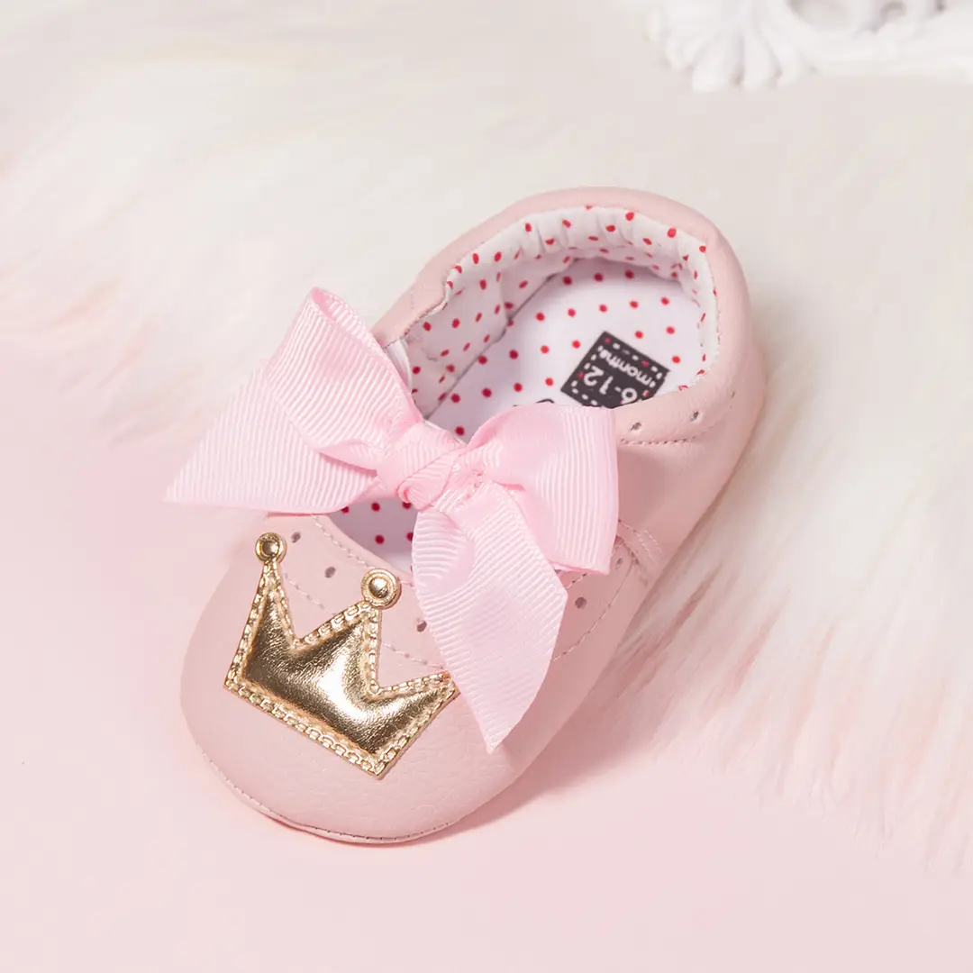 Cross-Border New Style Pink Princess Bow Non-Slip Soft Bottom Baby Shoes Toddler Shoes Baby Shoes — feature 8
