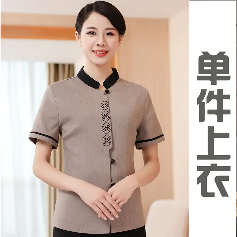 Women's Grey Button-Down Shirt for Home & Office