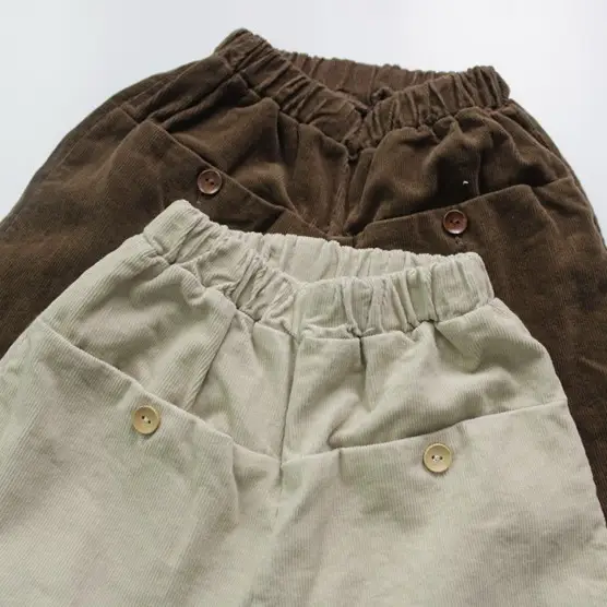 New Kids Cotton Fleece Lined Shorts Brown Beige - Image 4