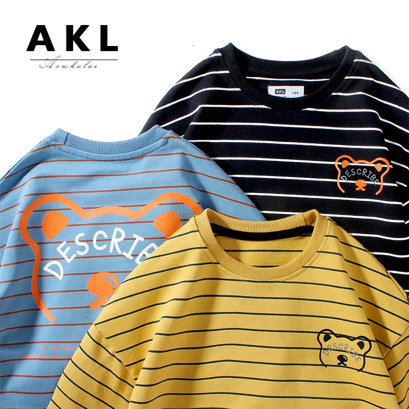 Kids Striped Sweatshirt Boys Autumn Wear - Image 5