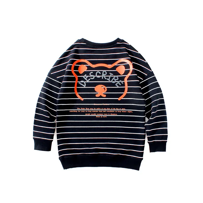 Kids Striped Sweatshirt Boys Autumn Wear - Image 6