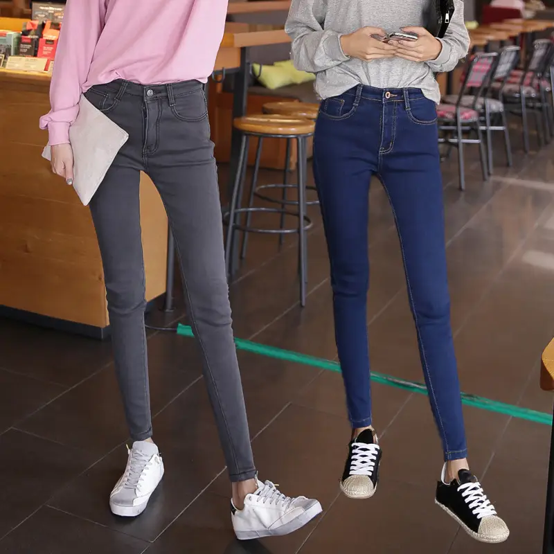 Women Skinny Jeans Slim Fit Blue High Waist - Image 7