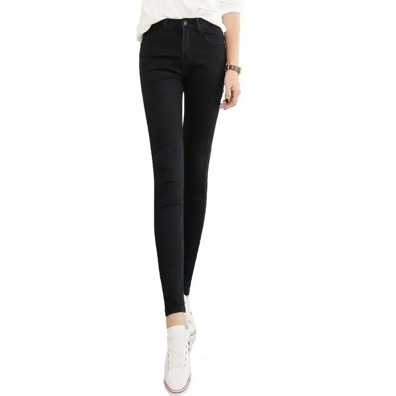 Women Skinny Jeans Slim Fit Blue High Waist - Image 8