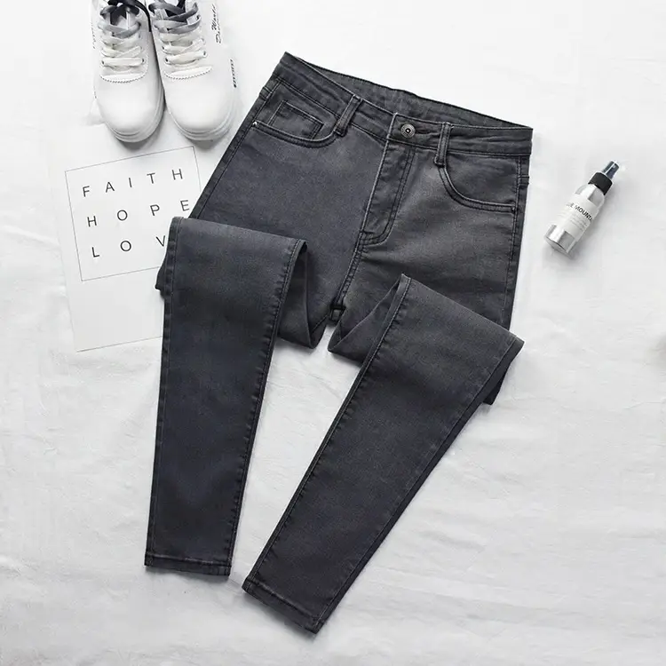 Women Skinny Jeans Slim Fit Blue High Waist — feature 13