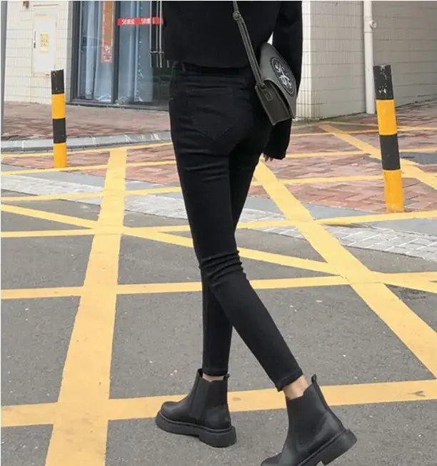 Women Skinny Jeans Slim Fit Blue High Waist — feature 6